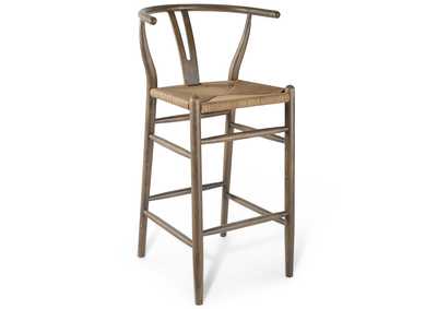 Image for Gray Amish Wood Bar Stool