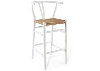 Image for White Amish Wood Bar Stool