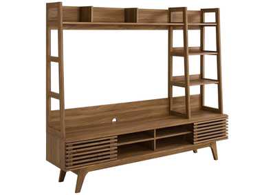 Image for Walnut Render TV Stand Entertainment Center