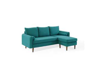 Image for Teal Revive Upholstered Right or Left Sectional Sofa
