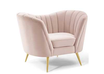 Image for Pink Opportunity Performance Velvet Arm Chair