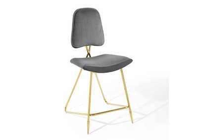 Image for Gray Ponder Performance Velvet Counter Stool
