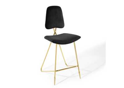 Image for Black Ponder Performance Velvet Bar Stool
