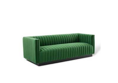 Image for Emerald Conjure Channel Tufted Velvet Sofa
