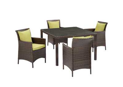 Image for Brown Peridot Conduit 5 Piece Outdoor Patio Wicker Rattan Set