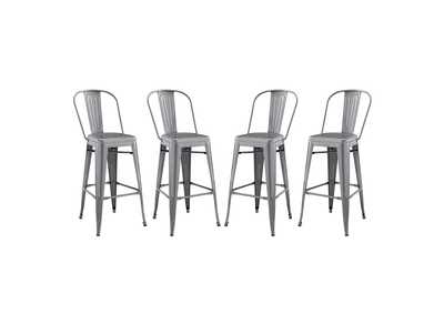 Image for Gunmetal Promenade Bar Side Stool [Set of 4]