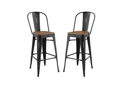 Image for Black Promenade Bar Stool [Set of 2]