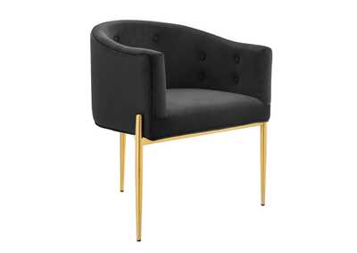 Image for Black Savour Tufted Performance Velvet Accent Chair