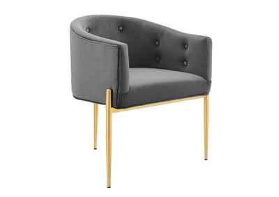 Image for Gray Savour Tufted Performance Velvet Accent Chair