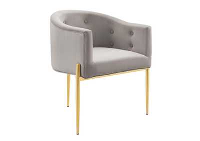 Image for Light Gray Savour Tufted Performance Velvet Accent Chair