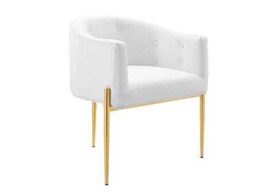 Image for White Savour Tufted Performance Velvet Accent Chair