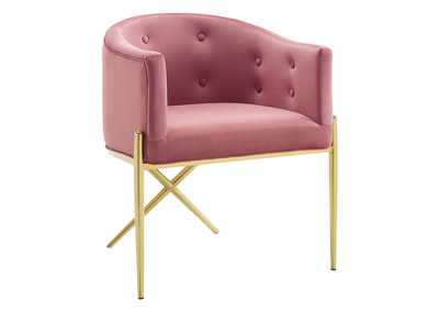 Image for Dusty Rose Savour Tufted Performance Velvet Accent Arm Dining Chair