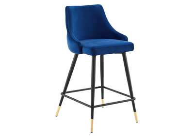 Image for Navy Adorn Performance Velvet Counter Stool