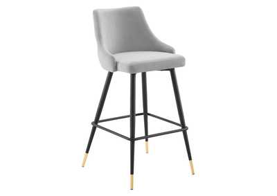 Image for Light Gray Adorn Performance Velvet Bar Stool