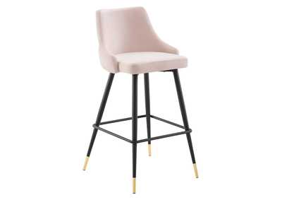 Image for Pink Adorn Performance Velvet Bar Stool