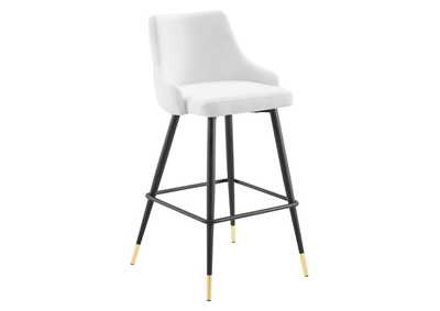 Image for White Adorn Performance Velvet Bar Stool