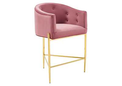Image for Dusty Rose Savour Tufted Counter Stool