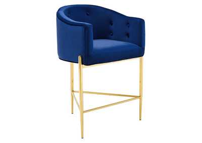 Image for Navy Savour Tufted Counter Stool