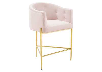 Image for Pink Savour Tufted Counter Stool