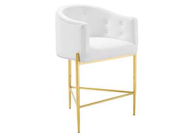 Image for White Savour Tufted Counter Stool