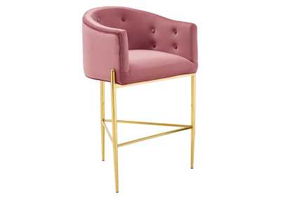 Image for Dusty Rose Savour Tufted Performance Velvet Bar Stool