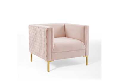 Image for Pink Resonate Performance Velvet Arm Chair