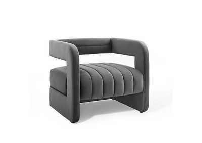 Image for Charcoal Range Tufted Performance Velvet Accent Arm Chair