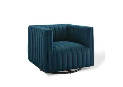 Image for Azure Conjure Tufted Swivel Upholstered Arm Chair