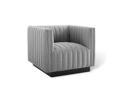 Image for Light Gray Conjure Tufted Upholstered Fabric Arm Chair