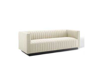 Image for Beige Conjure Tufted Upholstered Fabric Sofa