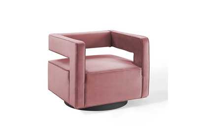 Image for Dusty Rose Booth Performance Velvet Swivel Arm Chair