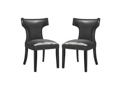 Image for Black Curve Dining Chair Vinyl [Set of 2]