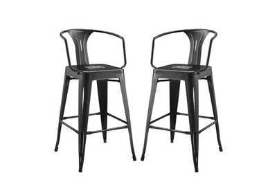 Image for Black Promenade Bar Stool [Set of 2]
