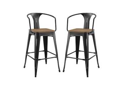 Image for Black Promenade Bar Stool [Set of 2]