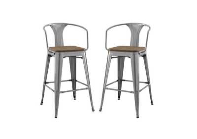 Image for Gunmetal Promenade Bar Stool [Set of 2]