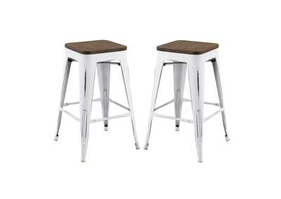 Image for White Promenade Counter Stool [Set of 2]