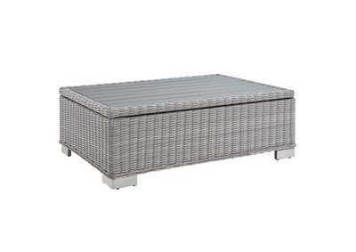 Image for Light Gray Conway 45" Outdoor Patio Wicker Rattan Coffee Table