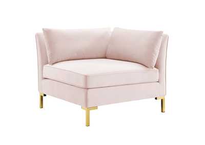 Image for Pink Ardent Performance Velvet Sectional Sofa Corner Chair