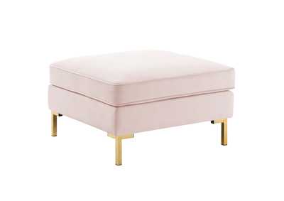 Image for Pink Ardent Performance Velvet Ottoman