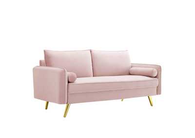 Image for Pink Revive Performance Velvet Sofa