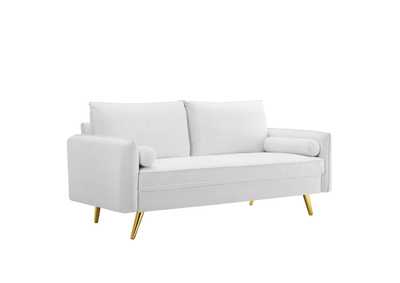 Image for White Revive Performance Velvet Sofa
