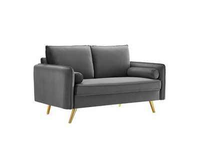 Image for Gray Revive Performance Velvet Loveseat