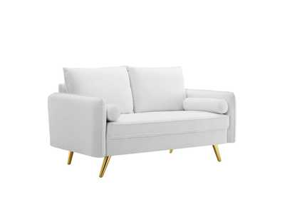 Image for White Revive Performance Velvet Loveseat