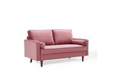 Image for Dusty Rose Valour Performance Velvet Loveseat