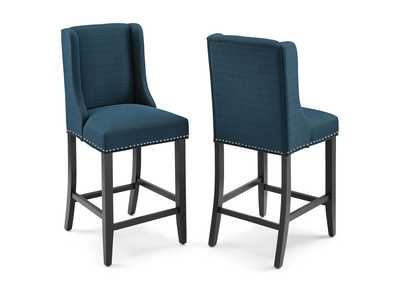 Image for Azure Baron Counter Stool Upholstered Fabric [Set of 2]