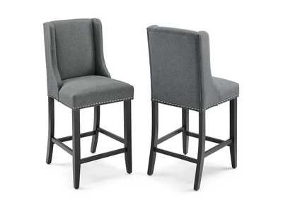 Image for Gray Baron Counter Stool Upholstered Fabric [Set of 2]