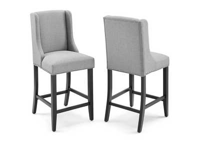 Image for Light Gray Baron Counter Stool Upholstered Fabric [Set of 2]