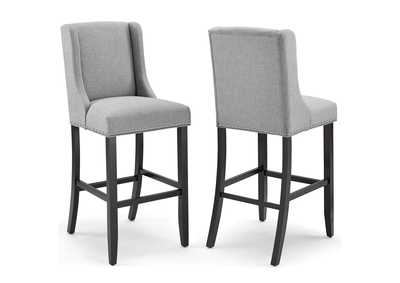Image for Light Gray Baron Bar Stool Upholstered Fabric [Set of 2]
