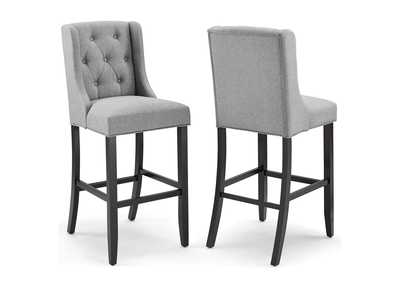 Image for Light Gray Baronet Bar Stool Upholstered Fabric [Set of 2]