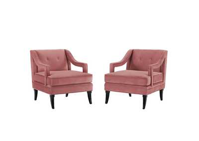 Image for Dusty Rose Concur Living Room Set Performance Velvet [Set of 2]
